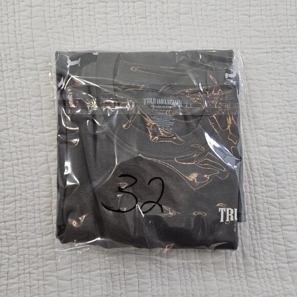 True Religion Heavy Taping Tee Men's Size L Army Green MSRP $59 NWT NEW - Picture 12 of 12